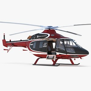 Kazan Ansat Russian Light Helicopter Rigged