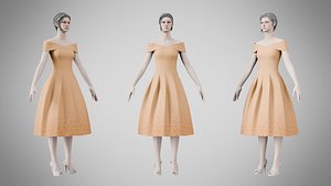 3D Dress 42 Fawn