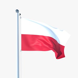 Animated Flag of Poland 3D model