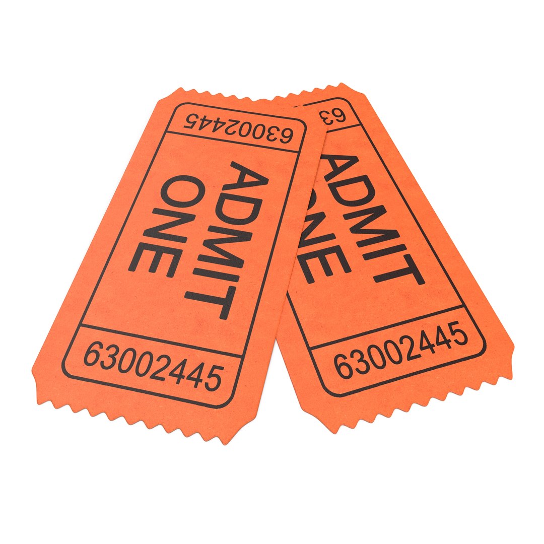 Movie Ticket 3D model preview