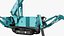 Maeda MC285C 3 posição desdobrada do mini guindaste aranha