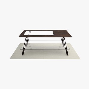 Wood and glass table