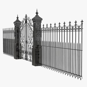 Wrought Iron Fence and Gate