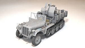 SdKfz 10 5 with Flak 38 3D model