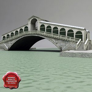 venice rialto bridge 3ds
