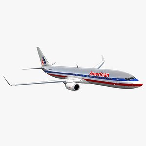 Boeing 737-900 American Airlines Rigged 3D Model
