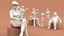 Low Poly People (walking, sitting, standing)