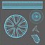 Car tesla model 3 wheel