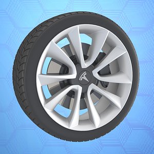 Car tesla model 3 wheel