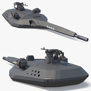 Combat Cannon Turret with Remote Machine Gun Dark Gray