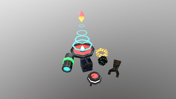 Low Poly Sci-Fi Items model