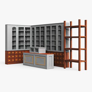 Shop Furniture Set 3D model