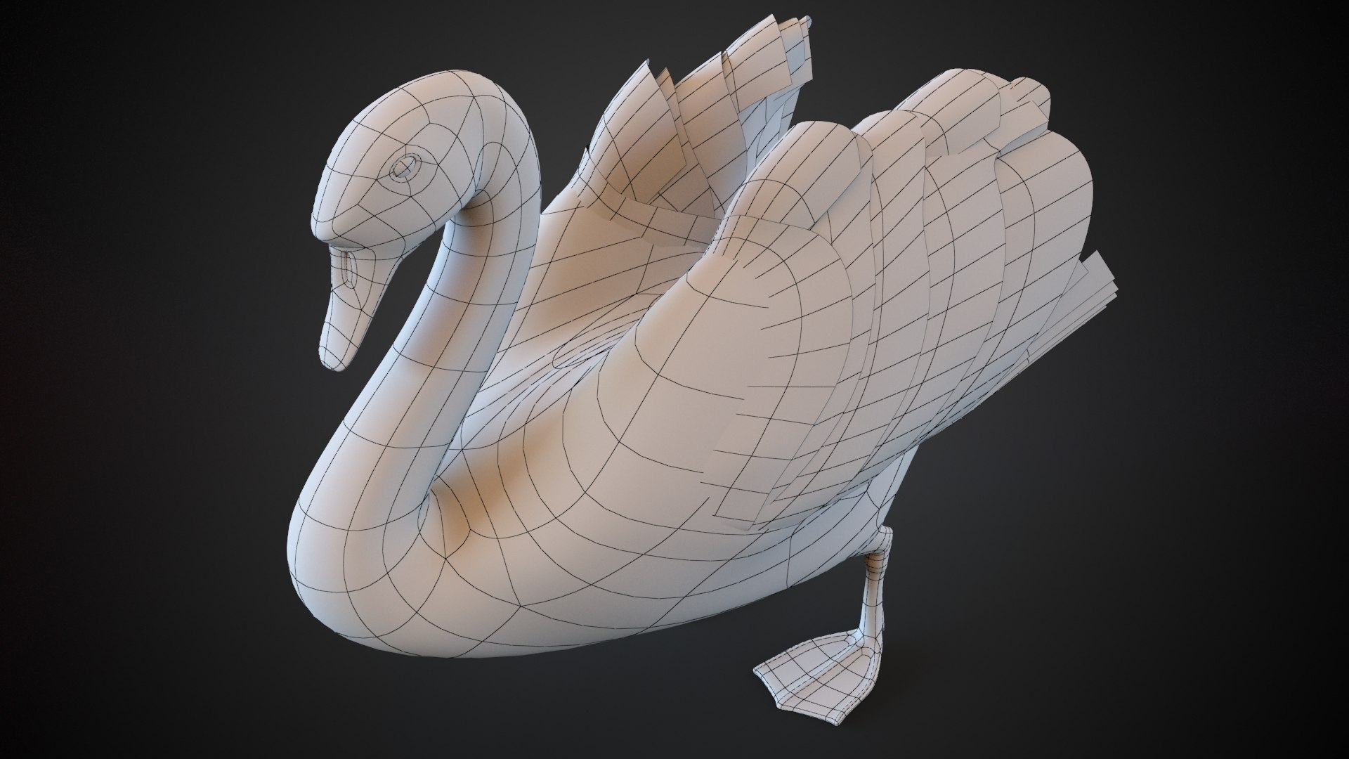 3d Model Swan