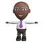 3D Office man game ready character model