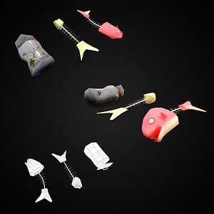 3D oil pollution items model