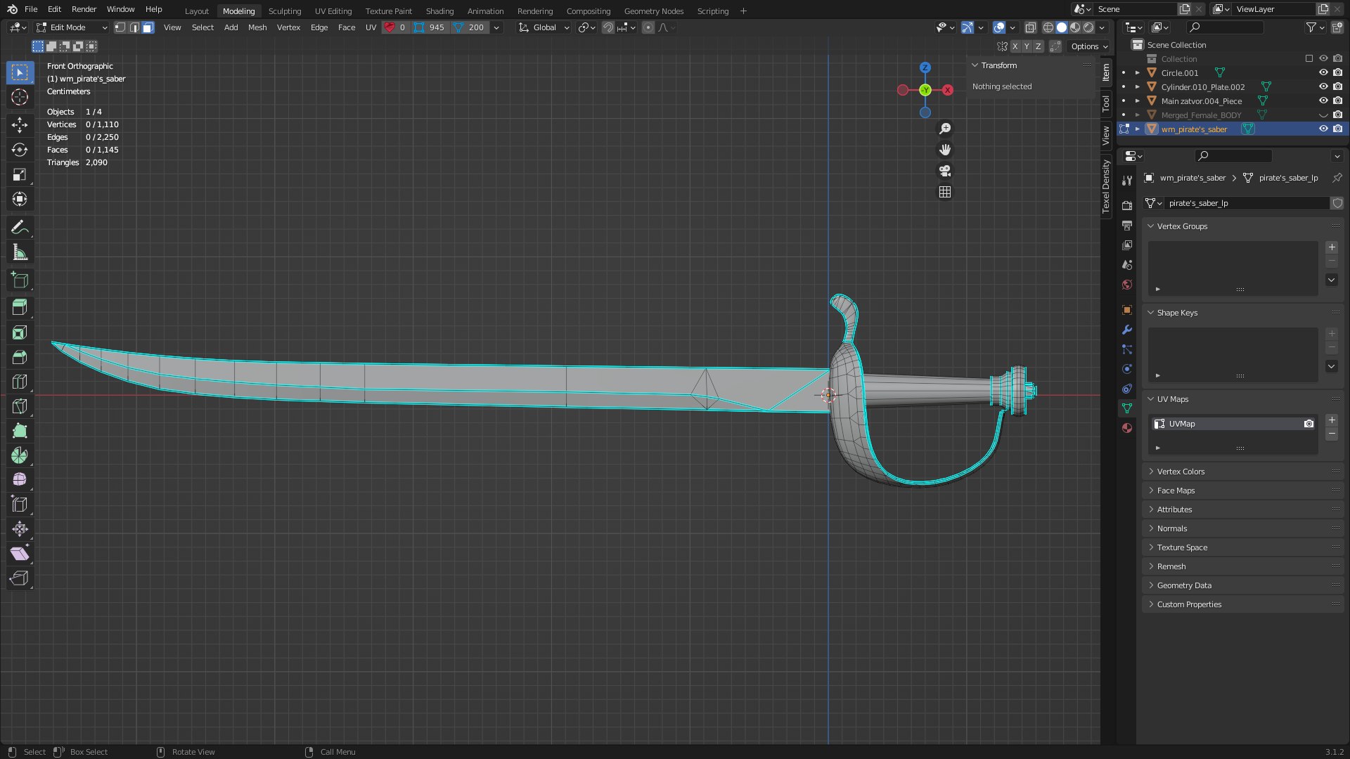 Pirates Saber 3D Model - TurboSquid 2021751