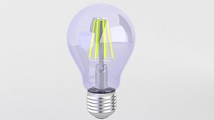 3D bulb filament led model