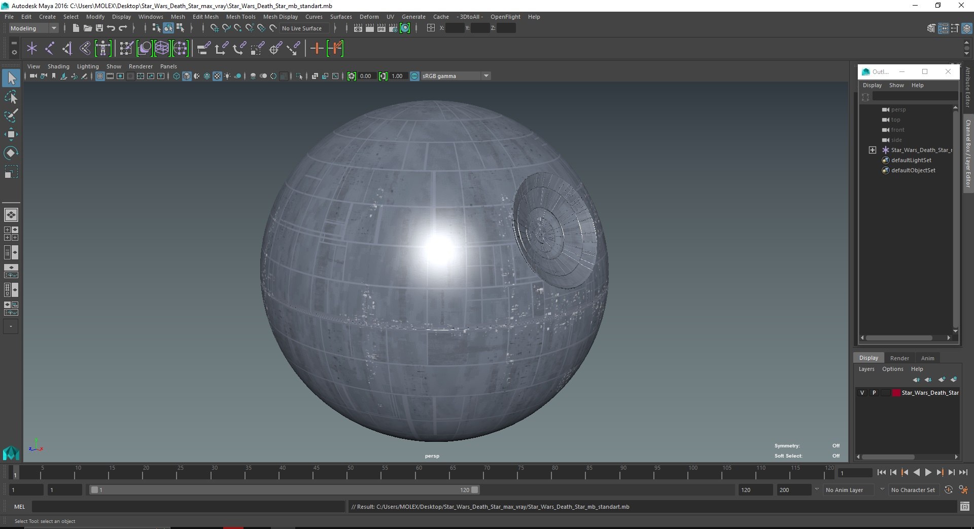 Star Wars Death Star 3D Model - TurboSquid 2116292
