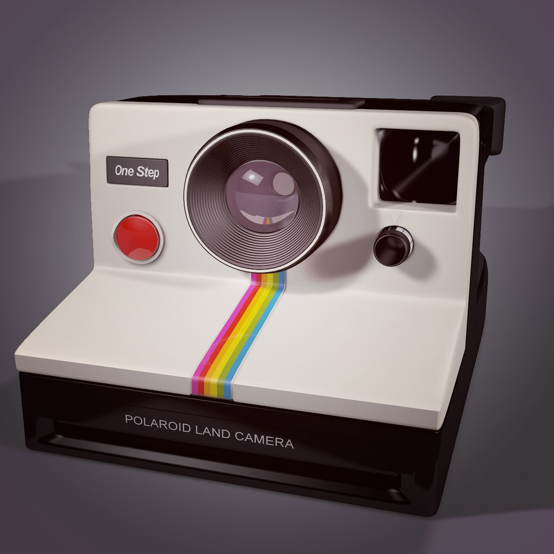 vintage polaroid step obj