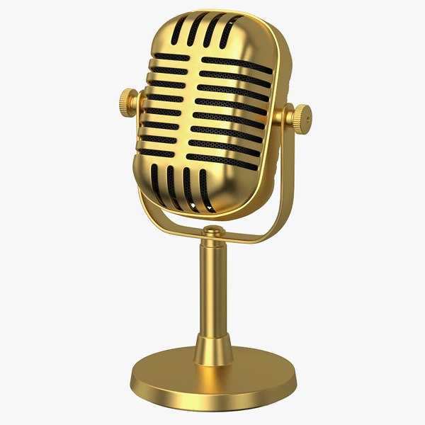 Microphone v1 Gold 3D model