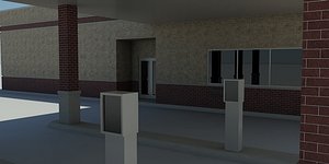 Bank 1 - Drive-Thru Bank Model - 3DS MAX 2010 - Mental Ray