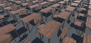 school desk 3D model