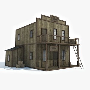 3D model ready western bank