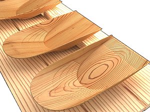 3d wooden gold pan old