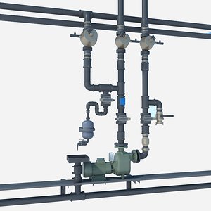 3d electric pump model