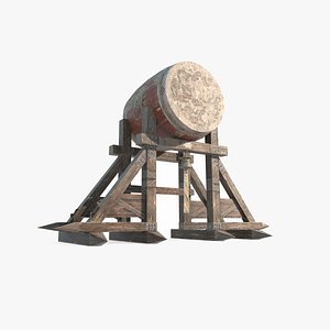 3D Ancient Asian drum model