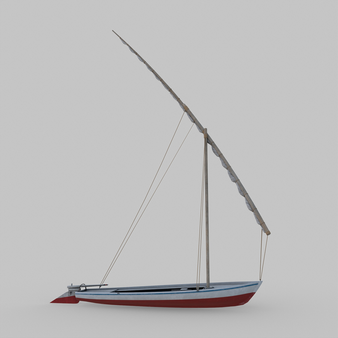 Fellucca Sailboat Game Ready 3D Model - TurboSquid 2077048