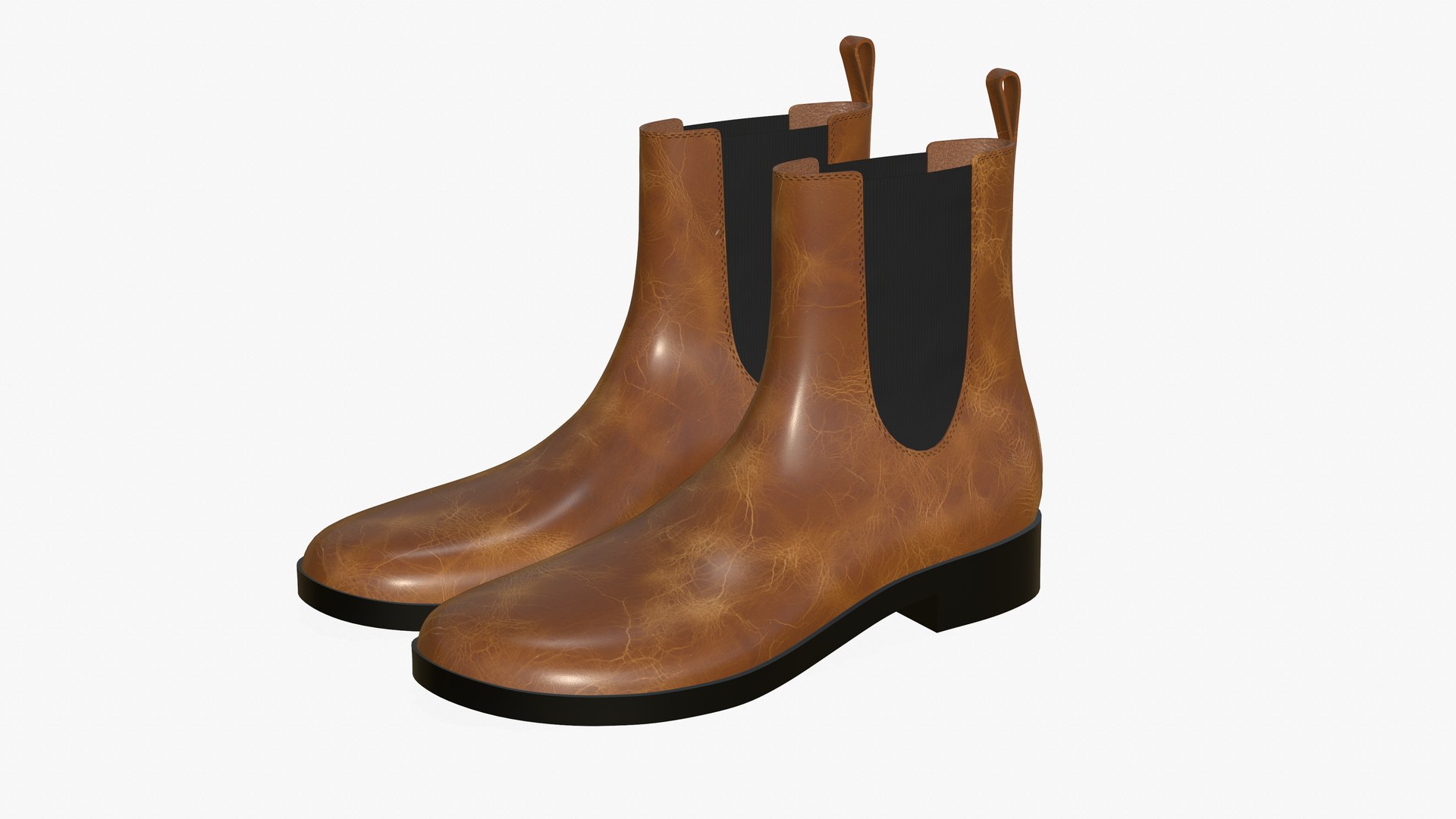 Leather Boots Yellow 3D - TurboSquid 1809201