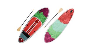 Surfing Board 3D model