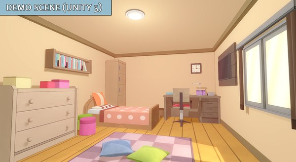anime room 3d model