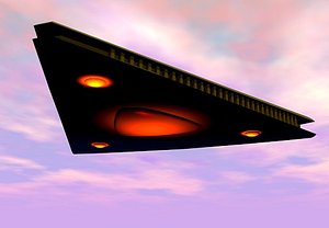 3d triangle ufo model