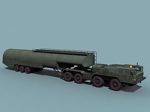 soviet airfield fuel tanker 3d model