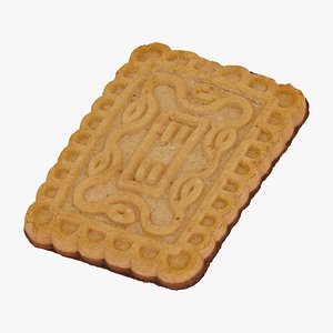 christmas chocolate biscuit 06 3D model