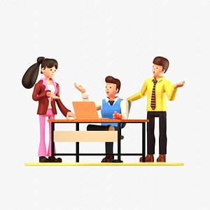 Business Team 3D model