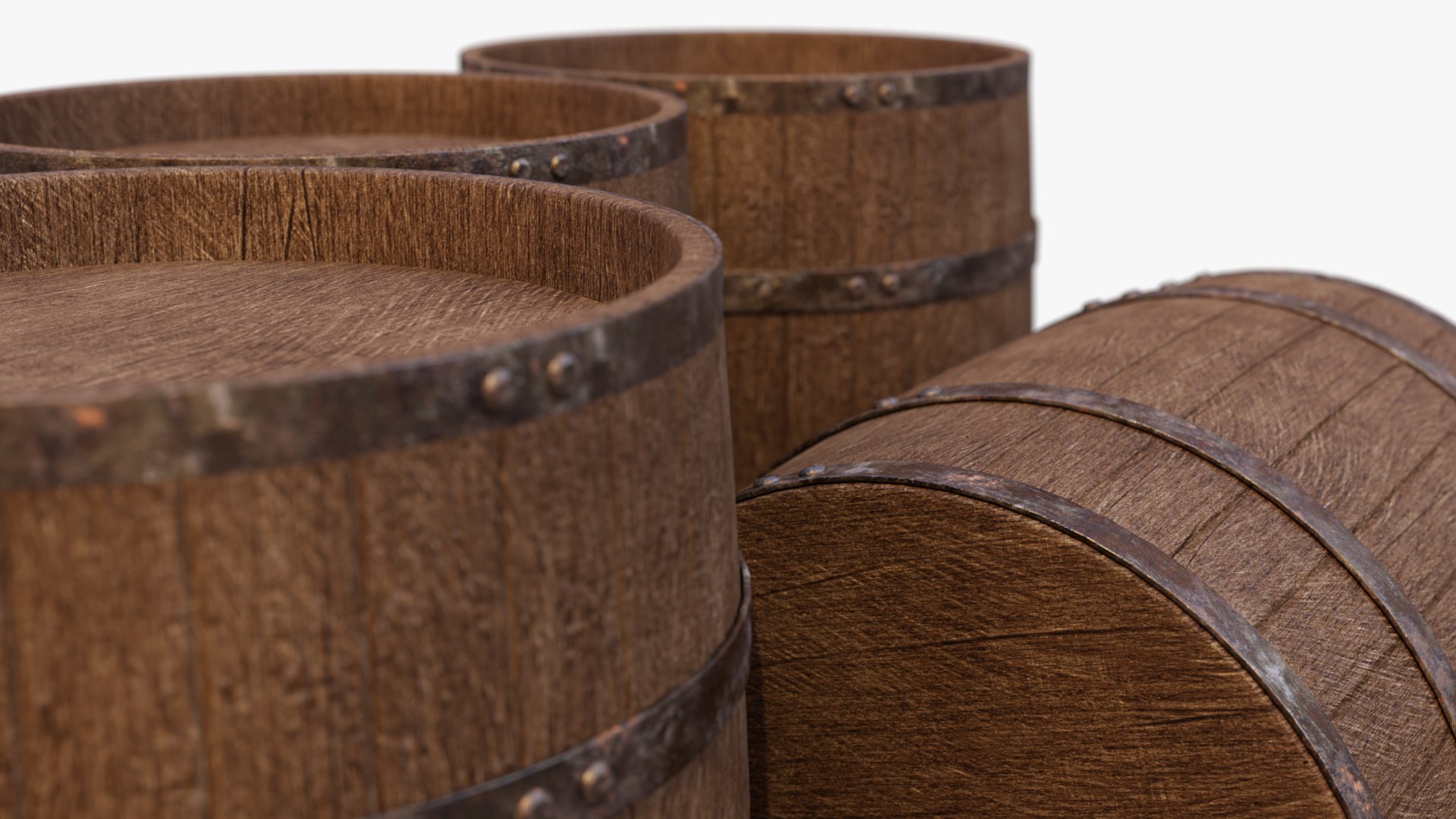 3D Model Stack Barrels - TurboSquid 1472525