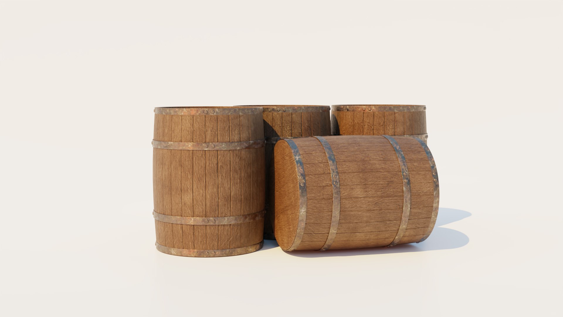3D Model Stack Barrels - TurboSquid 1472525