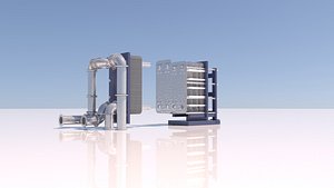 3D Refinery Plate Heat Exchanger model