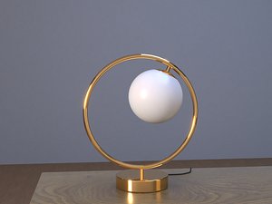 table lamp vintage gold 3D model