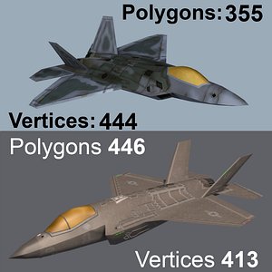 3D F-22 F-35