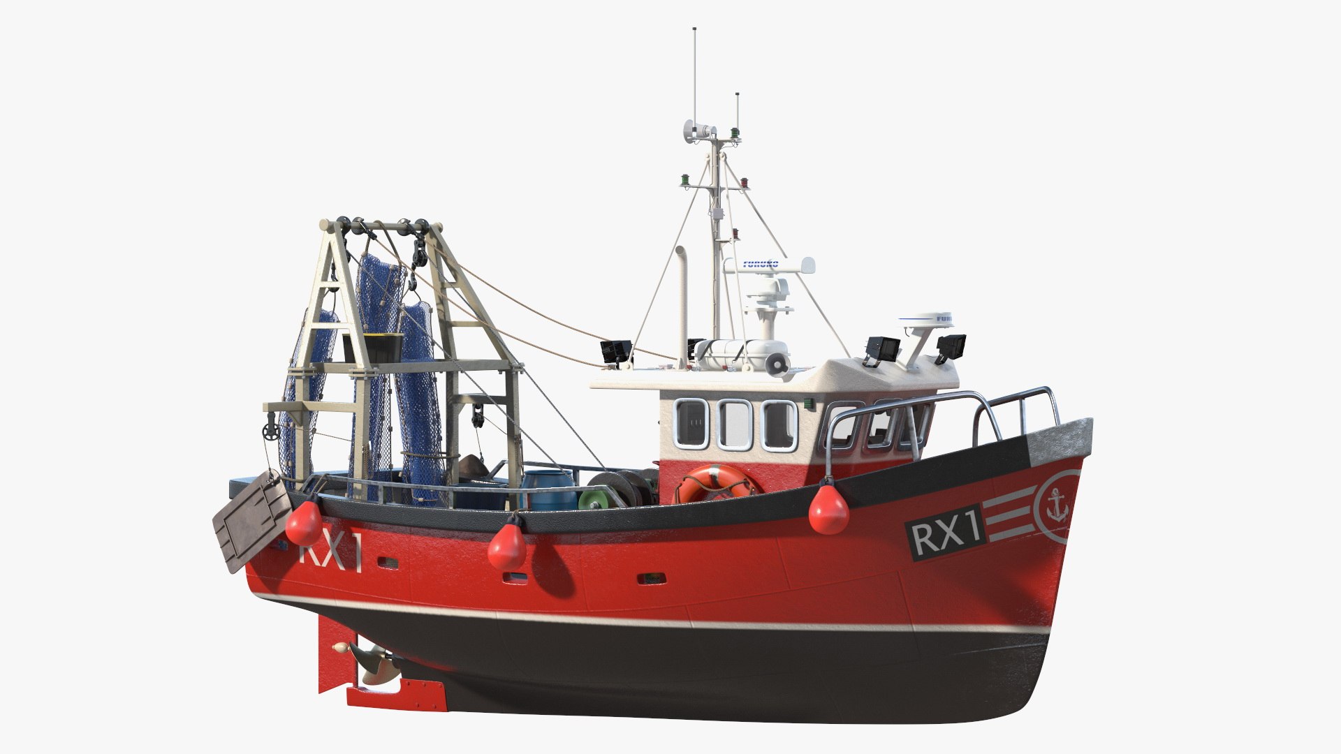New Cygnus GM28-38 Small Fishing Vessel 3D model preview