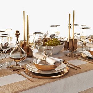 3D model table setting
