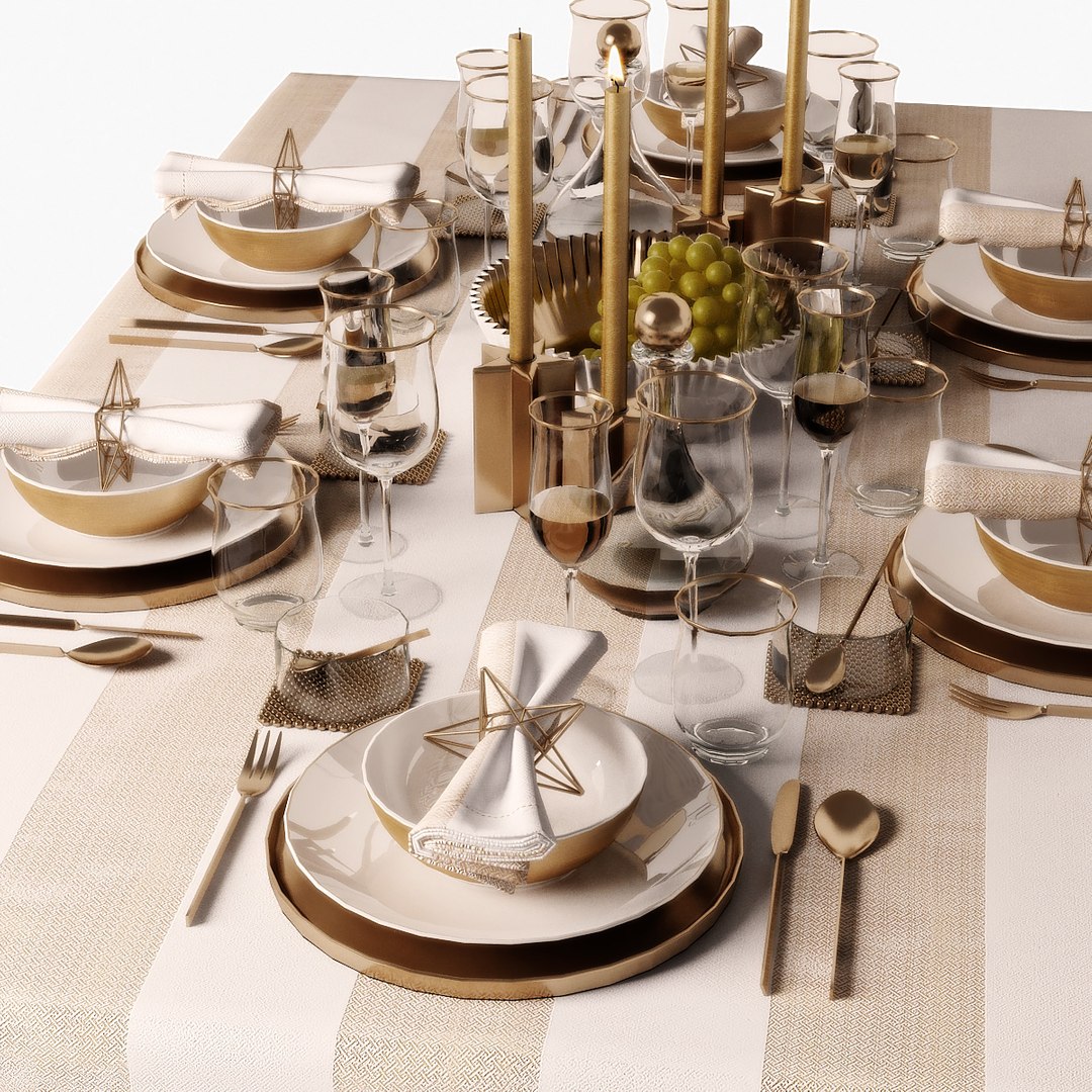 3D Model Table Setting - TurboSquid 1222003