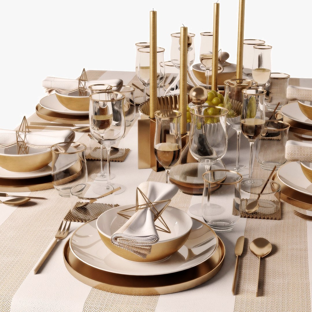 3D Model Table Setting - TurboSquid 1222003