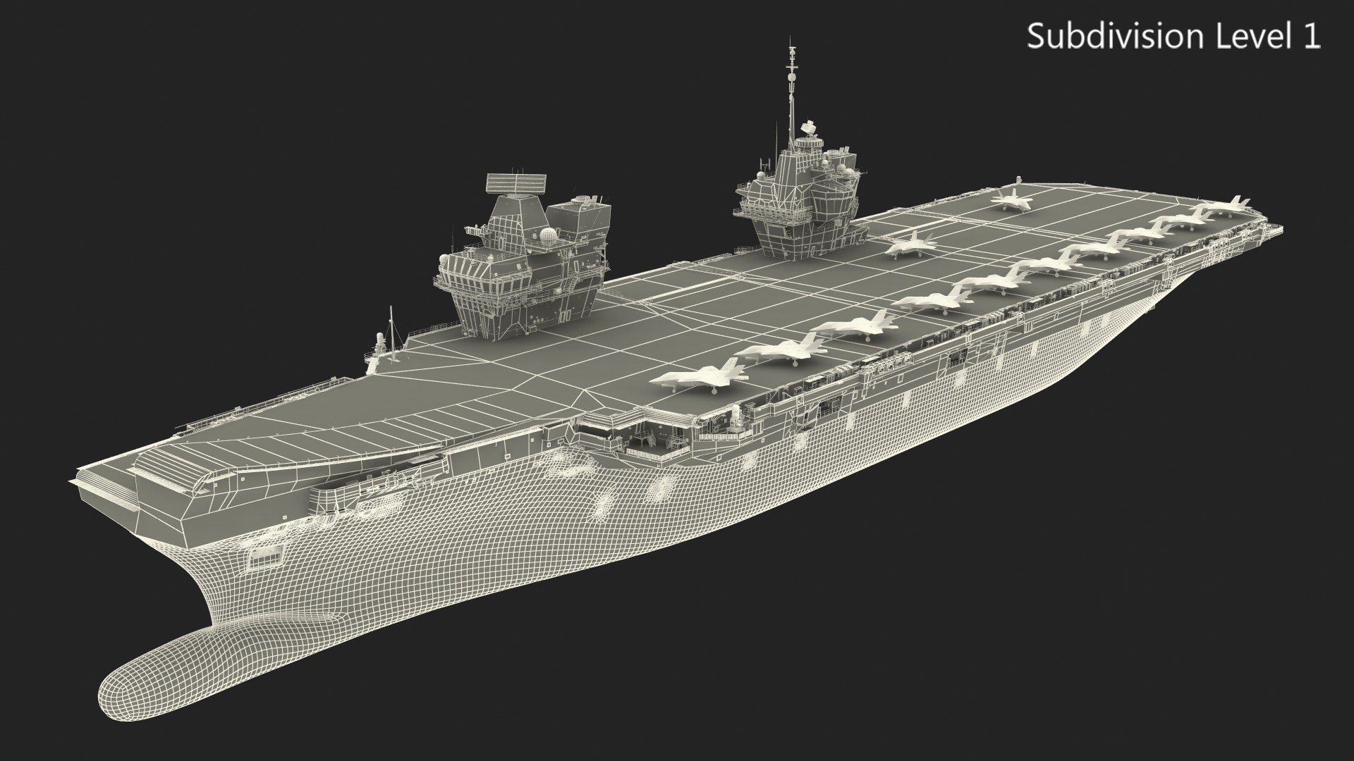 3D model HMS Queen Elizabeth with F35 planes https://p.turbosquid.com/ts-thumb/iF/HnUZsN/93/hmsqueenelizabethwithf35planes3dsmodel044/jpg/1675919018/1920x1080/fit_q87/1c6067865aabb34ea029ac1ee66f7b3db07614c6/hmsqueenelizabethwithf35planes3dsmodel044.jpg