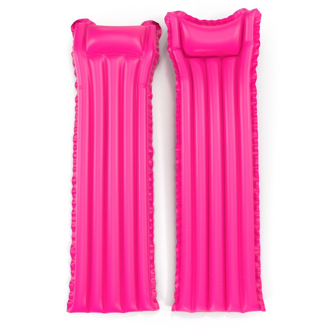 Inflatable Air Mattress 3 Pink 3D model preview