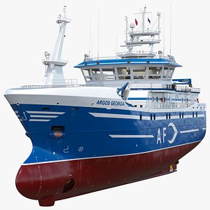 3D model Argos Georgia Longline Fishing Vessel